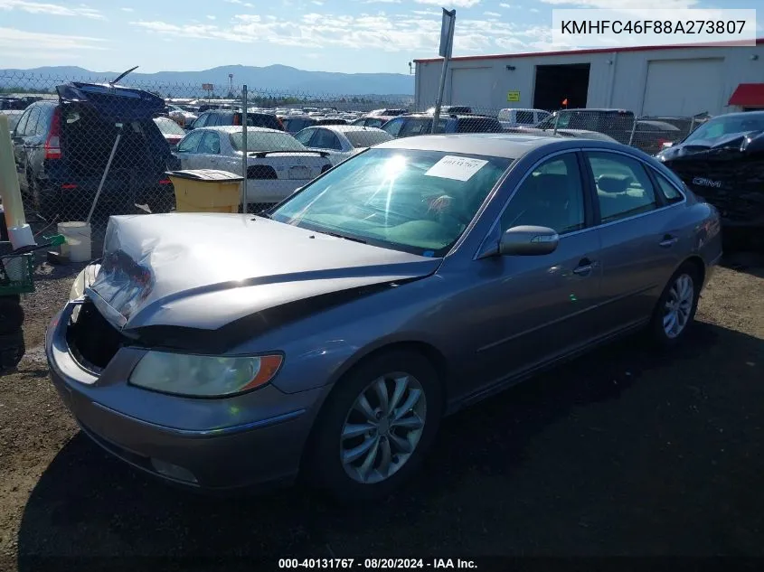 2008 Hyundai Azera Se/Limited VIN: KMHFC46F88A273807 Lot: 40131767