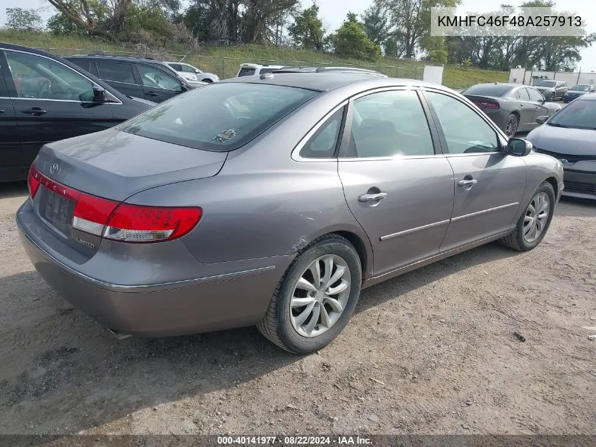 KMHFC46F48A257913 2008 Hyundai Azera Limited