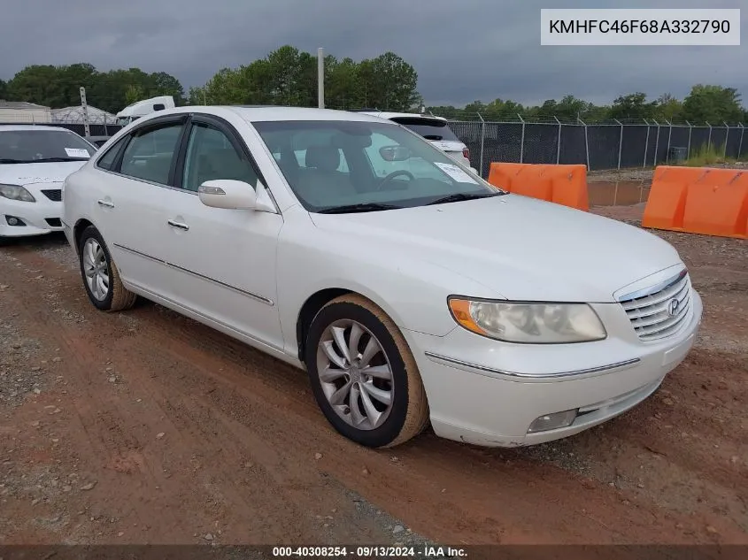 2008 Hyundai Azera Limited VIN: KMHFC46F68A332790 Lot: 40308254