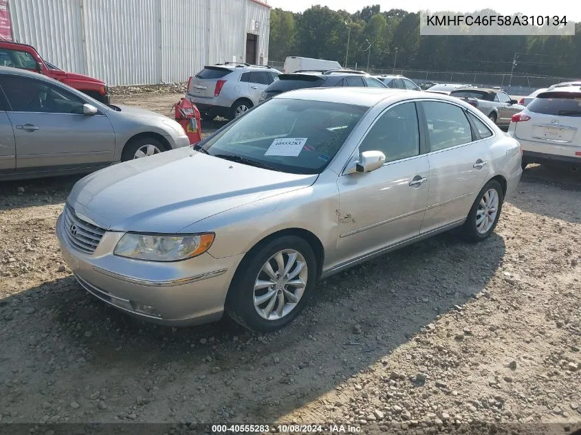 2008 Hyundai Azera Limited VIN: KMHFC46F58A310134 Lot: 40555283