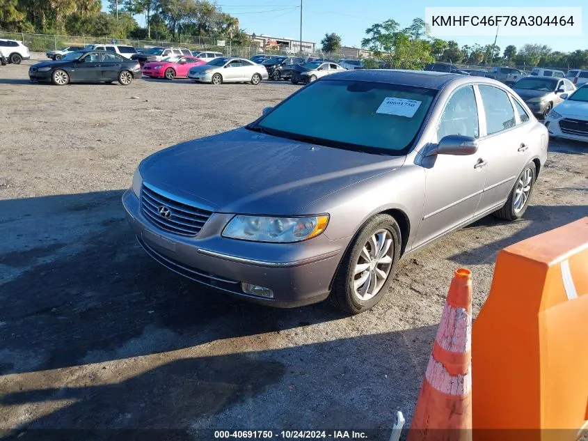 2008 Hyundai Azera Se/Limited VIN: KMHFC46F78A304464 Lot: 40691750