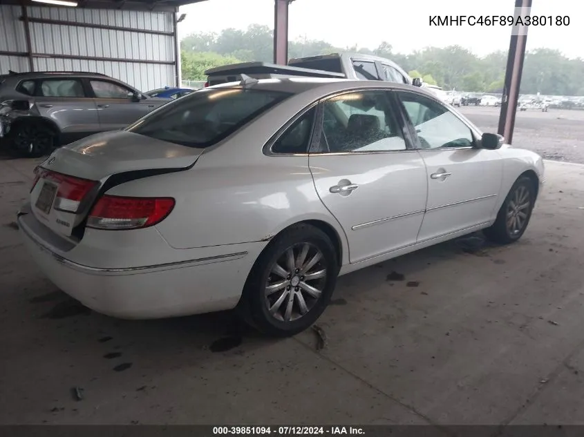 KMHFC46F89A380180 2009 Hyundai Azera Limited