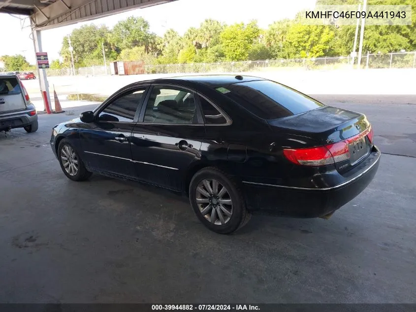 KMHFC46F09A441943 2009 Hyundai Azera Limited