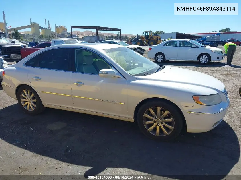 KMHFC46F89A343114 2009 Hyundai Azera Limited