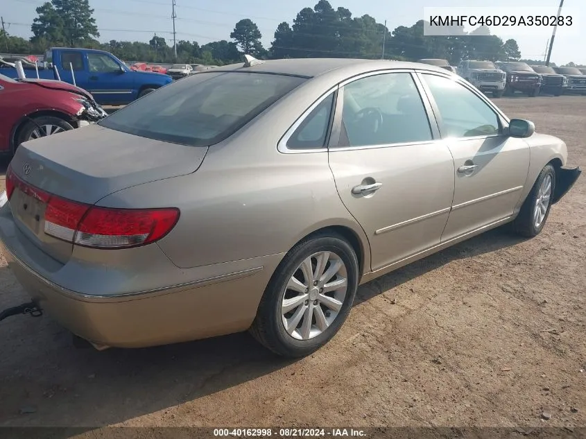 2009 Hyundai Azera Gls VIN: KMHFC46D29A350283 Lot: 40162998