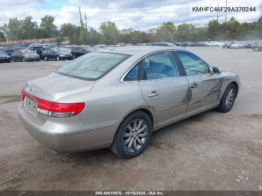 KMHFC46F29A370244 2009 Hyundai Azera Limited