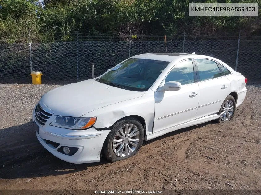 2011 Hyundai Azera Limited VIN: KMHFC4DF9BA559403 Lot: 40244362