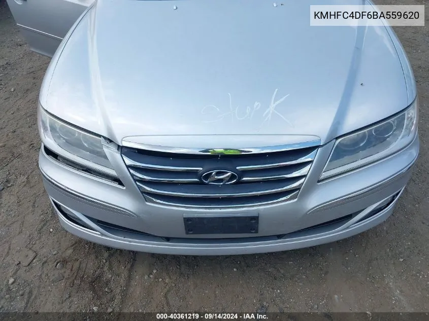 2011 Hyundai Azera Limited VIN: KMHFC4DF6BA559620 Lot: 40361219