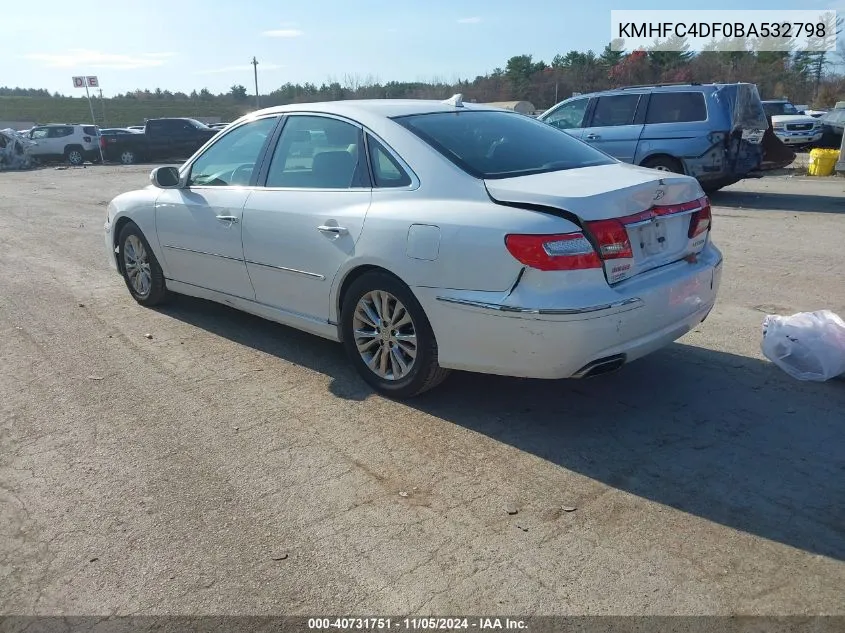 KMHFC4DF0BA532798 2011 Hyundai Azera Limited