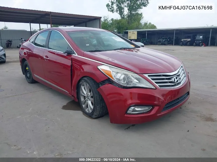 2012 Hyundai Azera VIN: KMHFG4JG7CA167698 Lot: 39622322