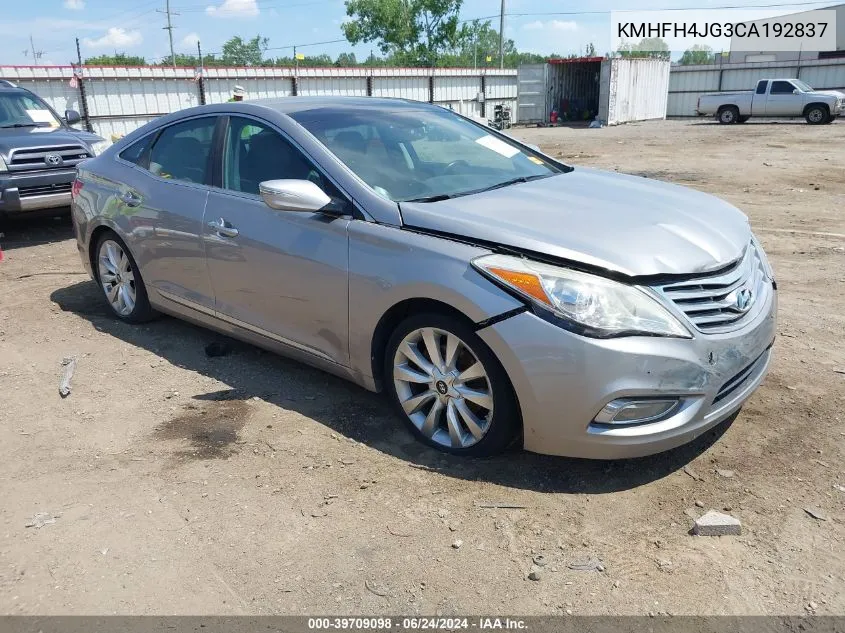 2012 Hyundai Azera VIN: KMHFH4JG3CA192837 Lot: 39709098