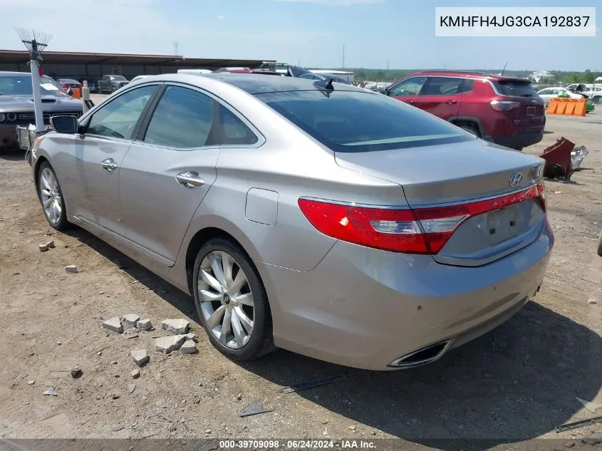 KMHFH4JG3CA192837 2012 Hyundai Azera