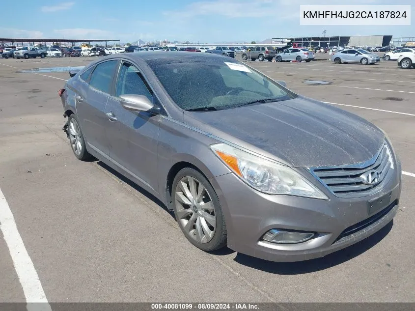 2012 Hyundai Azera VIN: KMHFH4JG2CA187824 Lot: 40081099