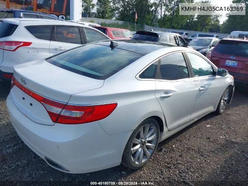 2012 Hyundai Azera VIN: KMHFH4JG5CA163369 Lot: 40180709