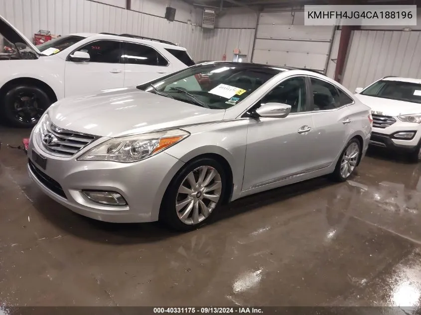 2012 Hyundai Azera Gls/Limited VIN: KMHFH4JG4CA188196 Lot: 40331175