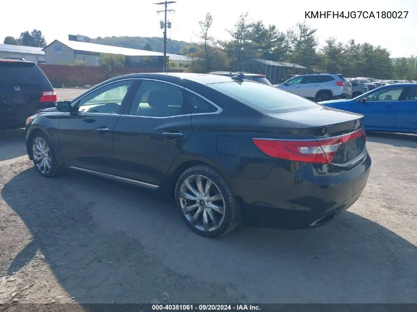 KMHFH4JG7CA180027 2012 Hyundai Azera