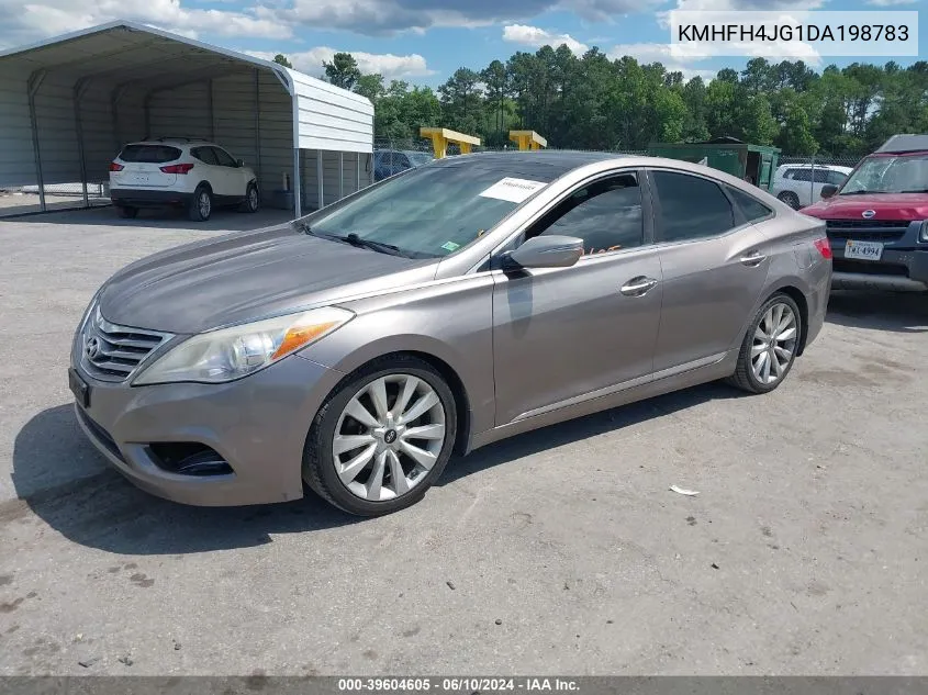 2013 Hyundai Azera VIN: KMHFH4JG1DA198783 Lot: 39604605