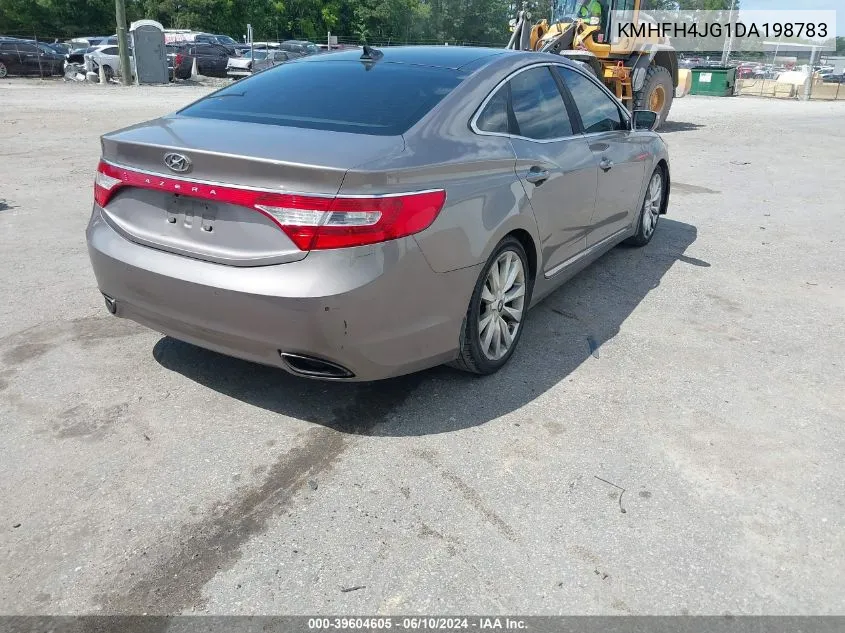 2013 Hyundai Azera VIN: KMHFH4JG1DA198783 Lot: 39604605