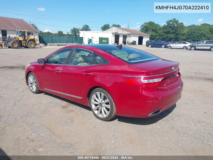 2013 Hyundai Azera VIN: KMHFH4JG7DA222410 Lot: 40175444