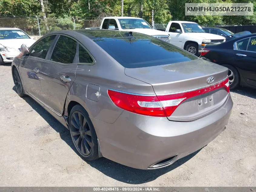 2013 Hyundai Azera VIN: KMHFH4JG5DA212278 Lot: 40249475