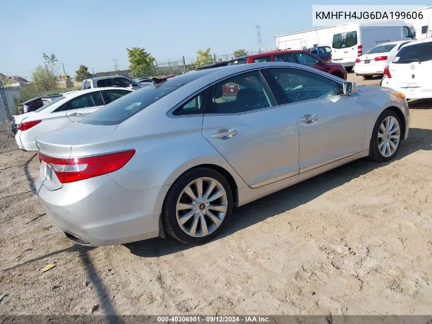 2013 Hyundai Azera VIN: KMHFH4JG6DA199606 Lot: 40306981