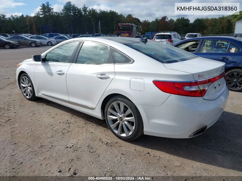 2013 Hyundai Azera VIN: KMHFH4JG5DA318360 Lot: 40495520