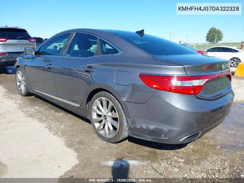 2013 Hyundai Azera VIN: KMHFH4JG7DA322328 Lot: 40505573