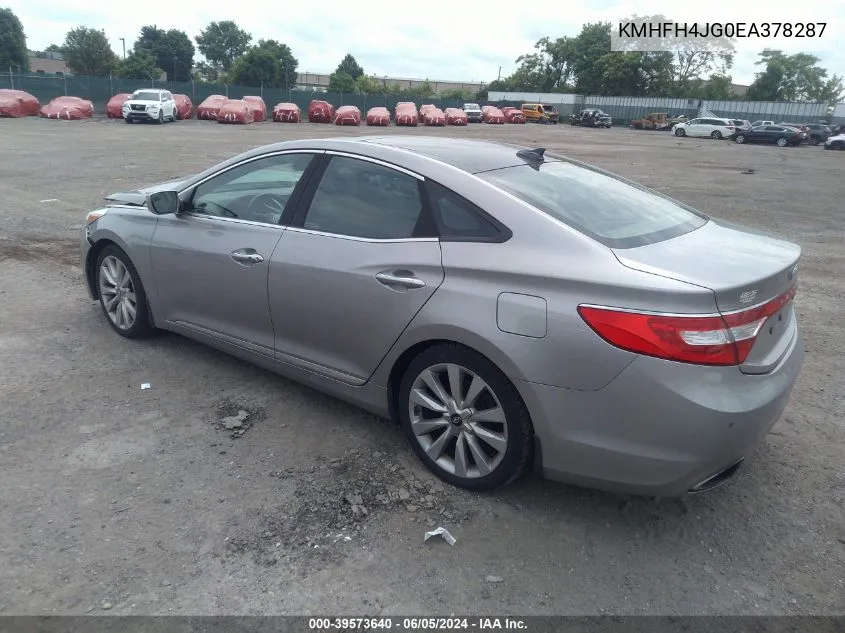 2014 Hyundai Azera Limited VIN: KMHFH4JG0EA378287 Lot: 39573640