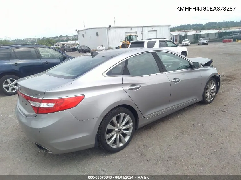 2014 Hyundai Azera Limited VIN: KMHFH4JG0EA378287 Lot: 39573640