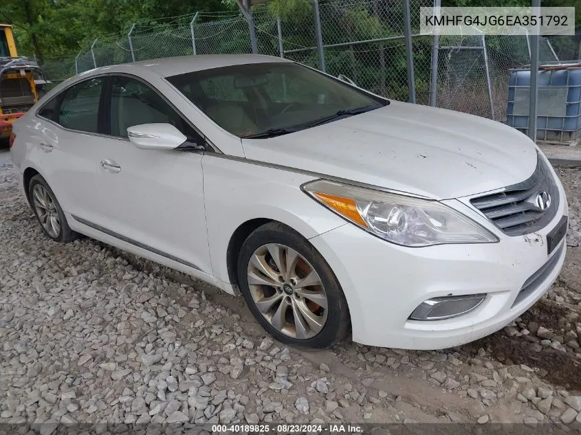 KMHFG4JG6EA351792 2014 Hyundai Azera