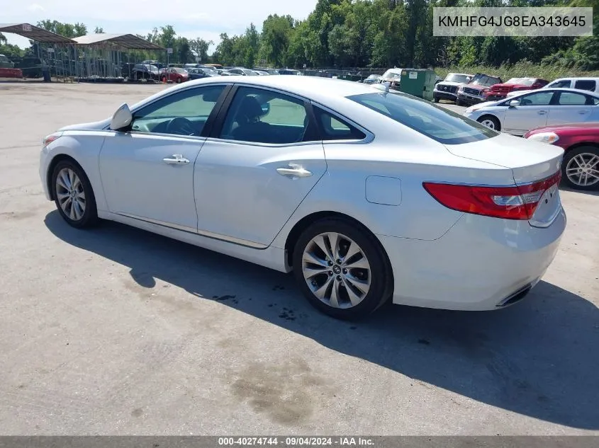 2014 Hyundai Azera VIN: KMHFG4JG8EA343645 Lot: 40274744