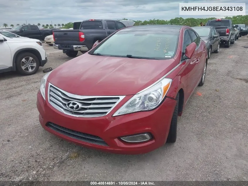 2014 Hyundai Azera Gls/Limited VIN: KMHFH4JG8EA343108 Lot: 40514691