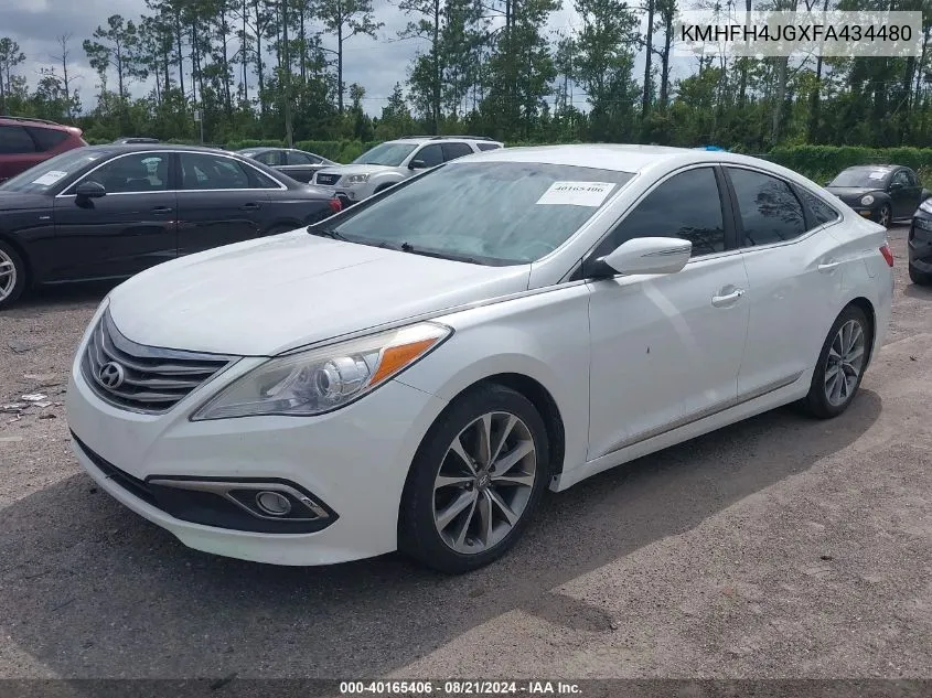 2015 Hyundai Azera VIN: KMHFH4JGXFA434480 Lot: 40165406