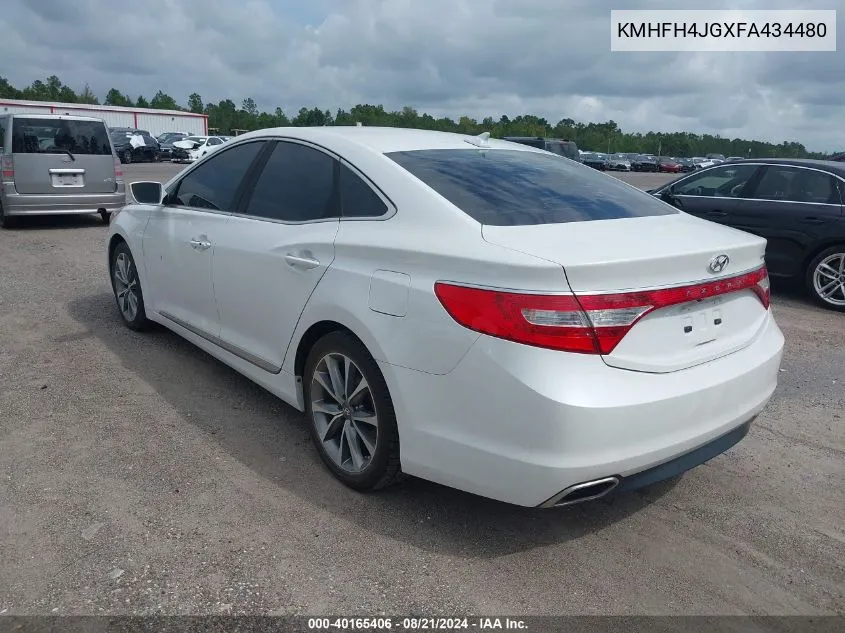 2015 Hyundai Azera VIN: KMHFH4JGXFA434480 Lot: 40165406