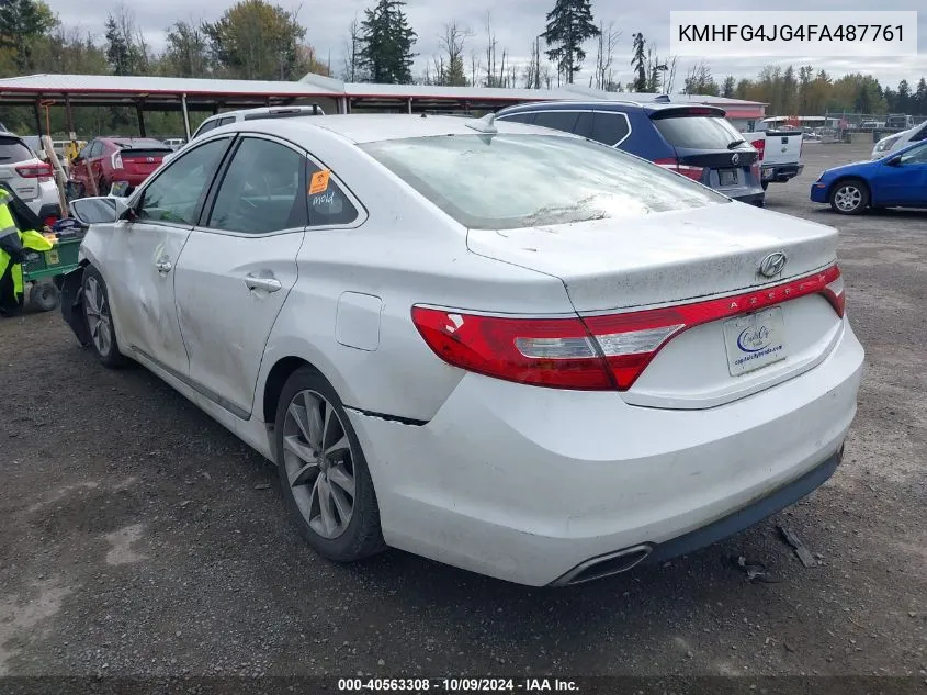 2015 Hyundai Azera VIN: KMHFG4JG4FA487761 Lot: 40563308