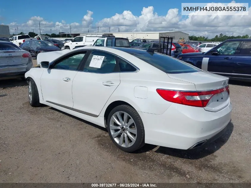 2016 Hyundai Azera Limited VIN: KMHFH4JG8GA555378 Lot: 39732677