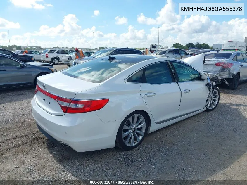 2016 Hyundai Azera Limited VIN: KMHFH4JG8GA555378 Lot: 39732677