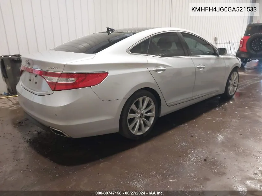 2016 Hyundai Azera Limited VIN: KMHFH4JG0GA521533 Lot: 39747158