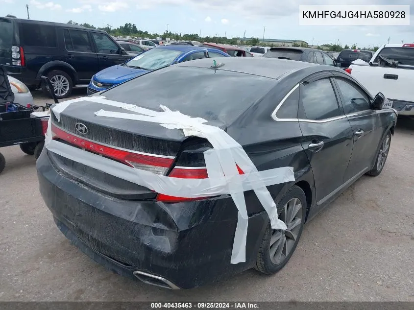 2017 Hyundai Azera VIN: KMHFG4JG4HA580928 Lot: 40435463