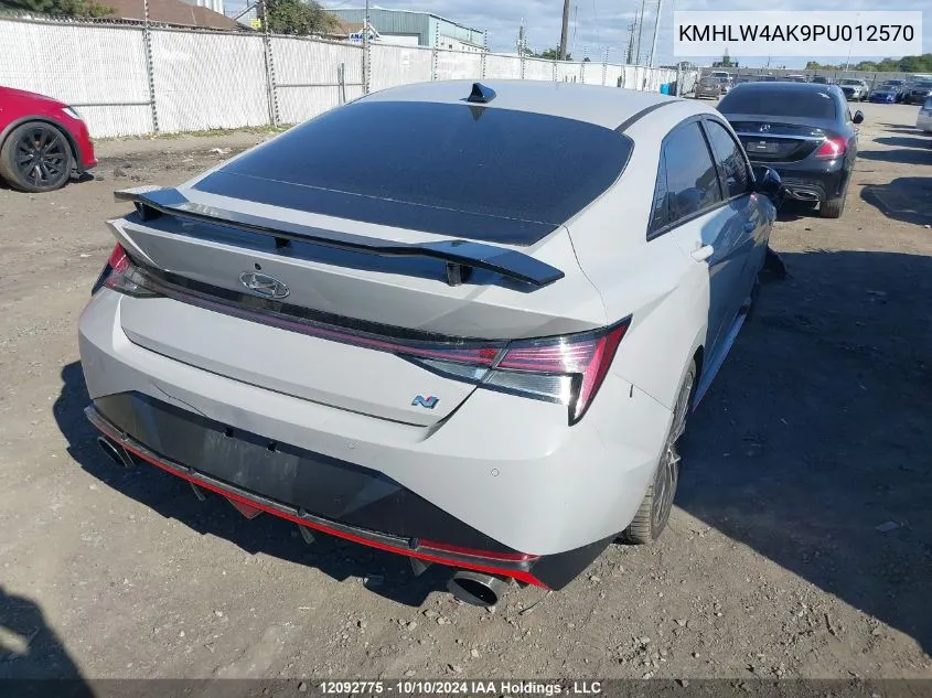 2023 Hyundai Elantra N VIN: KMHLW4AK9PU012570 Lot: 12092775