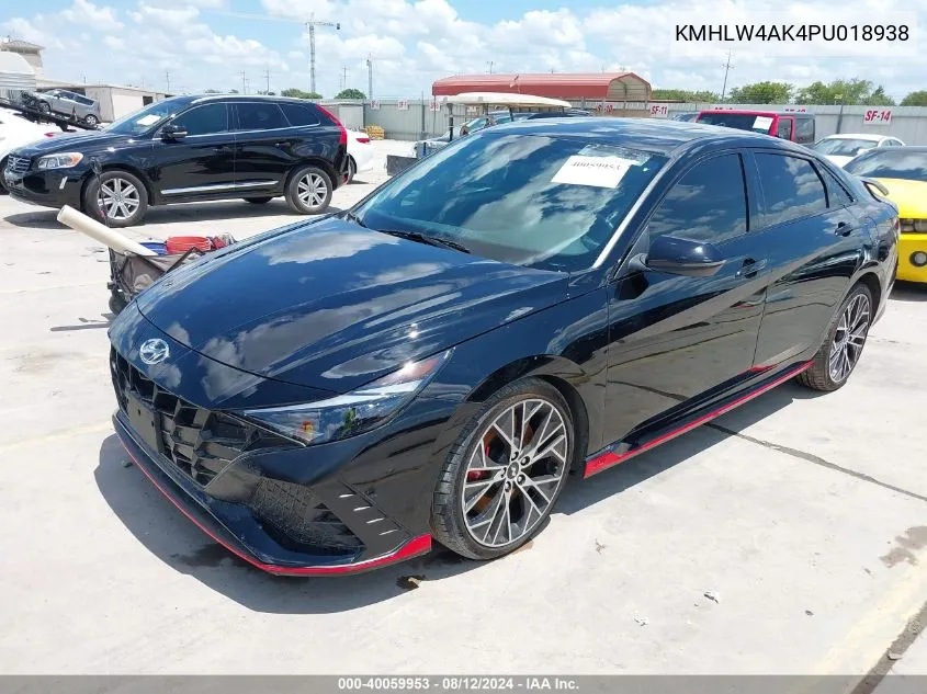 2023 Hyundai Elantra N VIN: KMHLW4AK4PU018938 Lot: 40059953