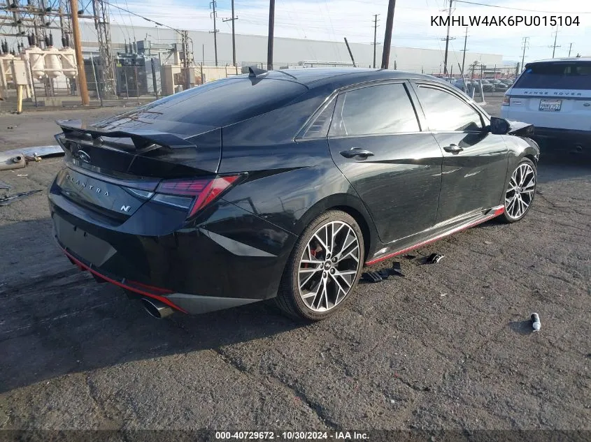 KMHLW4AK6PU015104 2023 Hyundai Elantra N