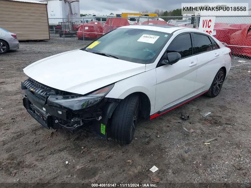 2023 Hyundai Elantra N VIN: KMHLW4AK5PU018558 Lot: 40815147