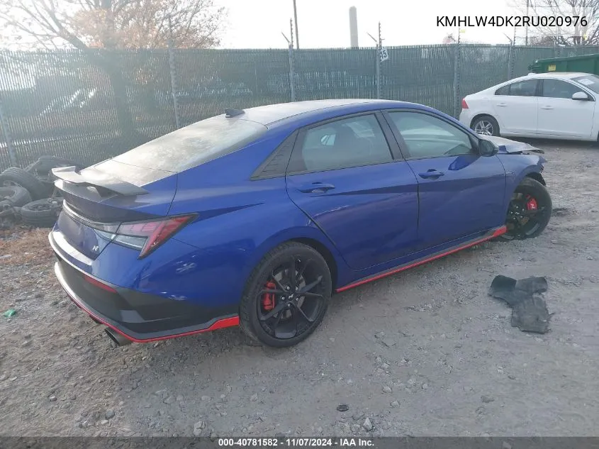 2024 Hyundai Elantra N VIN: KMHLW4DK2RU020976 Lot: 40781582