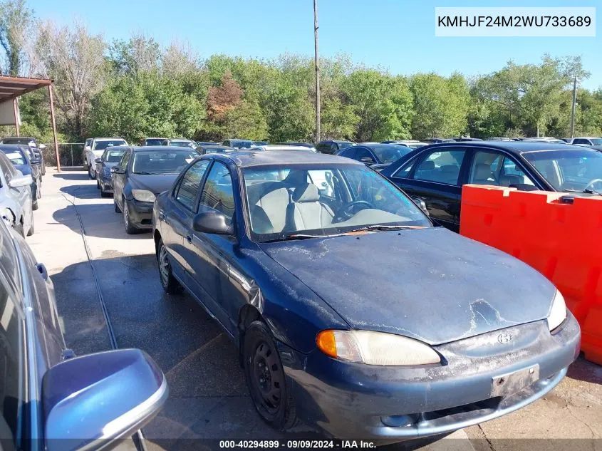 KMHJF24M2WU733689 1998 Hyundai Elantra