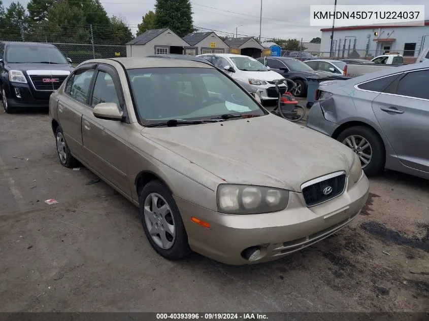 KMHDN45D71U224037 2001 Hyundai Elantra Gls