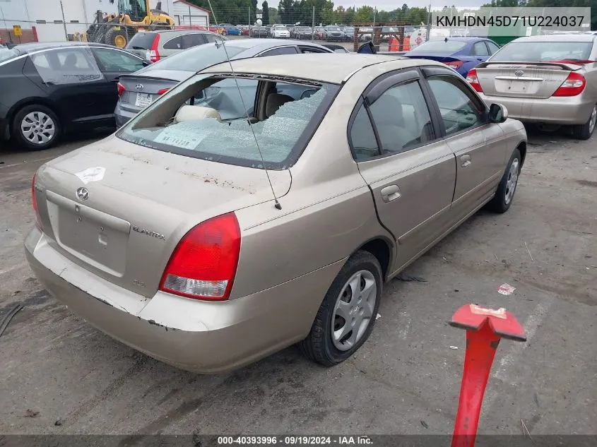 KMHDN45D71U224037 2001 Hyundai Elantra Gls