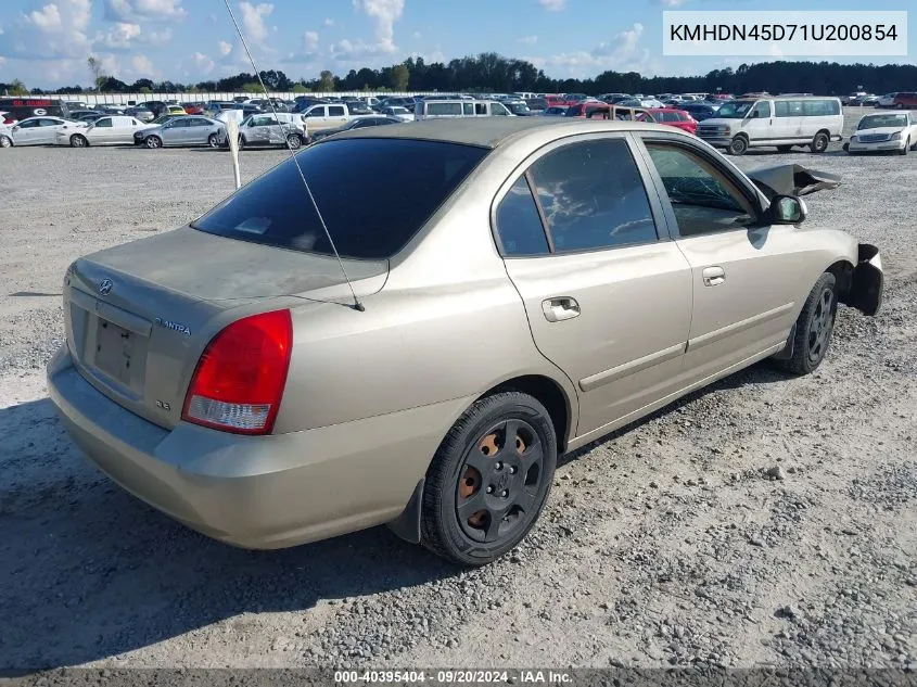 KMHDN45D71U200854 2001 Hyundai Elantra Gls