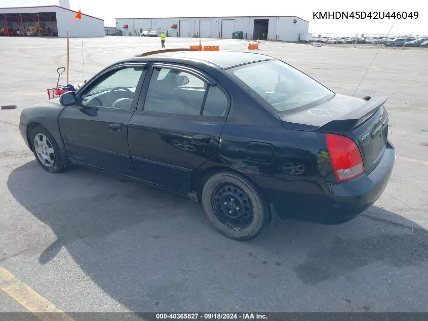 KMHDN45D42U446049 2002 Hyundai Elantra Gls