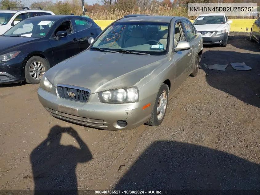 KMHDN45D82U255251 2002 Hyundai Elantra Gls